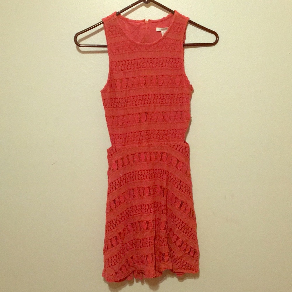 Coral colored Forever 21 dress